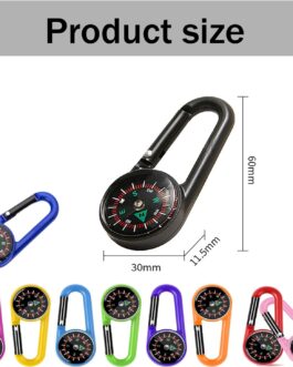JINJUMEI Mini Compass with Carabiner Hook, Colourful Carabiner Compass for Outdoor, Camping, Hiking and Travel