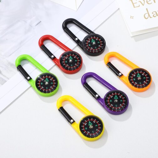 Toddmomy 24 Carabiners Climbing Compass Small Compass Keychain Survival Compass Pocket Compass Trekking Compass Kids Camping Favour – Bild 4