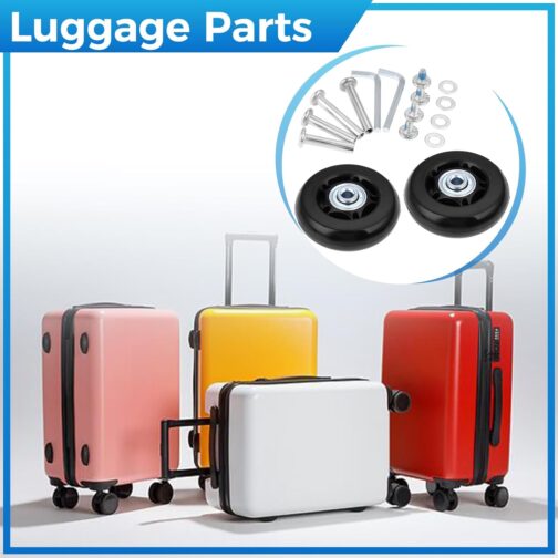 Mtsooning Pack of 2 64 x 18 mm Suitcase Wheels Replacement Wheels Suitcase Wheels Replacement with Mounting Accessories, Replacement Luggage Suitcase Replacement Wheels, Rubber Replacement Wheels for – Bild 6