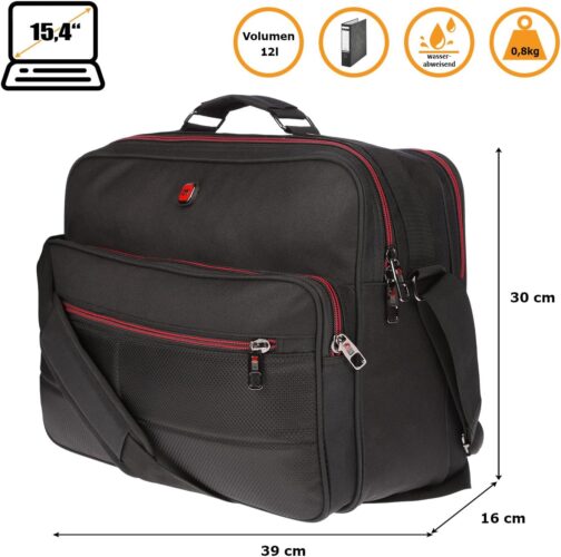 Christian Wippermann High-Quality Flight Companion Work Bag Men's Bag / Board Case Trolley Black – Bild 4
