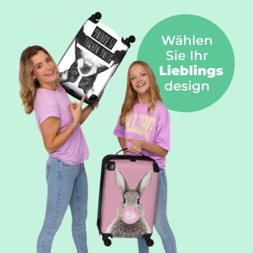 NoBoringSuitcases.com® Suitcase Hand Luggage Trolley Trolley Suitcase Small Travel Suitcase with 4 Wheels - Dog - Sign - Text - Animals - 55 x 35 x 20 cm - Photo Case - Cabin Case - Board Luggage, dog – Bild 8