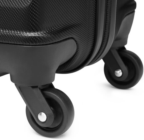 KONO Suitcase Travel Suitcase Lightweight Hard Shell Rolling Suitcase with TSA Lock and 4 Wheels, black, Hard shell – Bild 3