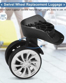 Pack of 2 Luggage Wheels Replacement, Luggage Suitcase Replacement, Swivel Castors for Luggage, Suitcase Wheel Replacement Wheels, Suitcase Replacement Wheels for Suitcase, Universal Rotating Wheels
