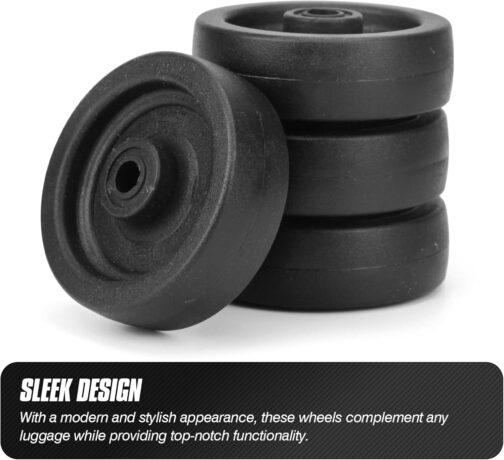 GUGULUZA Set of 4 Replacement Wheels for Suitcase, 50 x 17.5 mm Suitcase Wheels, Replacement Wheels for Suitcase, Trolley, Suitcase, Travel Suitcase – Bild 3