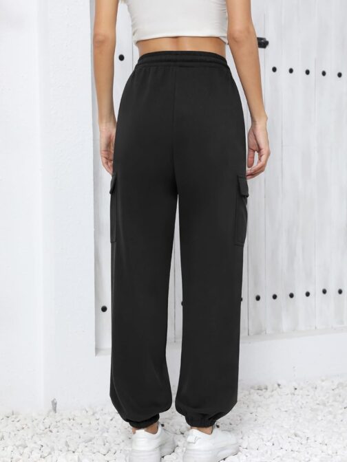 Missufe Women's Sports Trousers, Jogging Bottoms, Training Trousers, Lounge Cinch Bottom, Long Casual Trousers, Sweatpants with Pockets – Bild 3