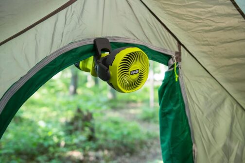 RYOBI 18 V Battery Clip Fan RCF18-0 (Compact and Portable Battery Fan, Rubberised Mounting Clip, 2-Level Adjustment, Drum Diameter (cm) 10, without Battery & Charger in Box), Green – Bild 5