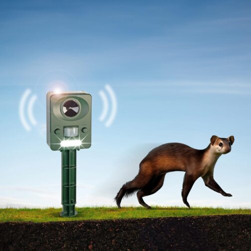 Exbuster Animal Repellent: Ultrasonic Solar USB Animal Deterrent with Flash Light and PIR Sensor, IP44 (Acoustic Motion Sensor, Cat Scares, Devices) – Bild 6