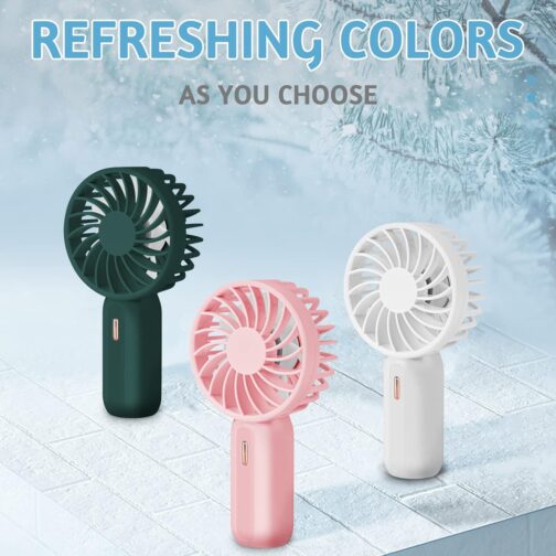 AMFUN Handheld Fan, Portable Mini Fan, Rechargeable USB Fan, Powerful Mini Fan with 3 Speeds for Travel, Home, Outdoor, Indoor (White) – Bild 8