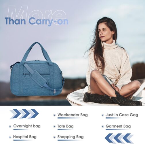 Narwey Hand Luggage 45 x 36 x 20 cm Easyjet Cabin Bag Hand Luggage Bag for Aeroplane Weekender Bag Women Men Travel Bag Women's Hand Luggage Suitcase 25L, navy blue – Bild 4