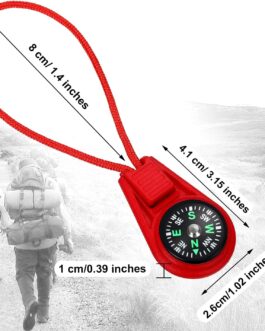 BBTO Pack of 36 Multicolour Mini Survival Compass for Outdoor Camping Hiking – Liquid-filled Pocket Compass with Cord for Emergency Kits, Paracord Bracelet, Necklace