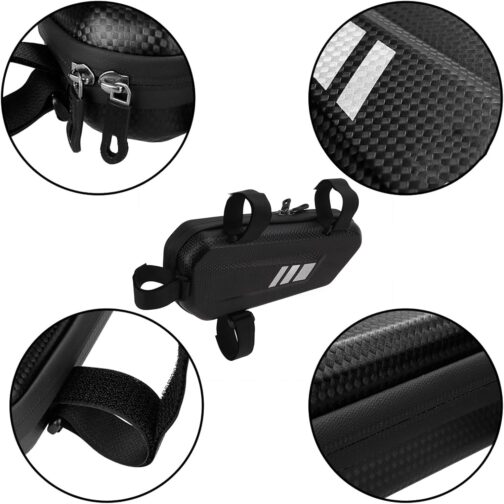 BuyWeek Motorcycle Side Bag, 2L Waterproof Hard Shell Bag with Adjustable Fastening Strap for Motorcycle Side Hanging Bag, Black – Bild 7