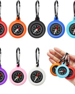 ZYNERY Pack of 8 Mini Compass Children’s Pocket Compass Keyring Compass Pendant Outdoor with Carabiner Hook Portable Compass Children’s Birthday for Camping Outdoor Hiking Bushcraft