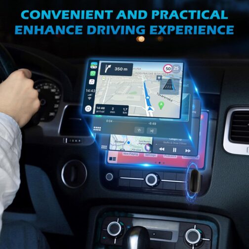 MEETOWN Wireless Carplay & Android Car Wireless Adapter 2 in 1, Converts Android Car/Carplay Wired into Wireless, Plug and Play with Type-C & USB-A, Compatible with AD10+/iOS 10+ – Bild 4