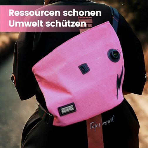 RIDENOW Bicycle Bag for Cycling Racing, Pink Shoulder Bag, Lightweight, Portable, Foldable, Waterproof Bag for Daily Life, Travel, Gift – Bild 6