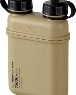 ELECOM Nestout Portable Charger, 15000 mAh Outdoor Battery Power Bank, 32 W USB-C Fast Charging PD, Waterproof IP67, Durable Shockproof, Battery Pack for Smartphone, Tablet, Hiking, Travel, Camping,