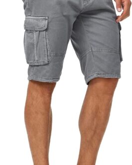Indicode Men’s Monroe Cargo ZA Shorts with 6 Pockets Including 100% Cotton Belt Shorts Bermudas Men’s Summer Shorts Pants Cargo Pants Short Summer Trousers for Men in 13 Colours & 6 Sizes