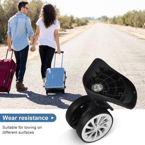 Pack of 2 Luggage Wheels Replacement, Luggage Suitcase Replacement, Swivel Castors for Luggage, Suitcase Wheel Replacement Wheels, Suitcase Replacement Wheels for Suitcase, Universal Rotating Wheels – Bild 6