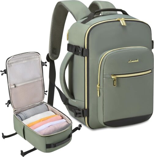 LOVEVOOK Ryanair Hand Luggage 40 x 20 x 25 cm, Small Hand Luggage Backpack Bag Travel Backpack Airplane Carry On Hand Luggage Travel Backpack for 14 Inch Laptop Women Men Cabin Bag Eurowings Wizz