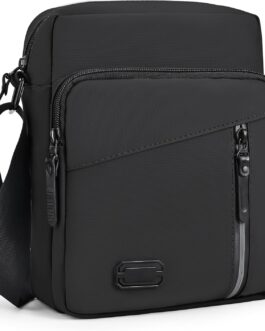 Lanvixo Men’s Shoulder Bag, Messenger Bag with Multi Pocket, Waterproof Mobile Phone Case, Shoulder Bag for Daily Life, Business, Work, Travel