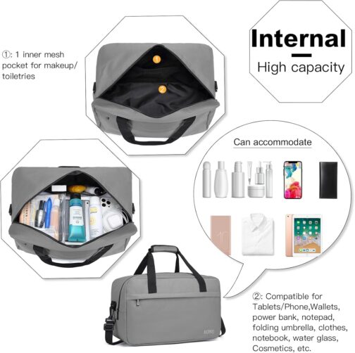 KONO Ryanair Travel Bag Hand Luggage Bag Unisex Gym Handbag Weekender – Bild 3