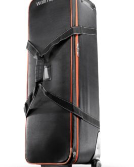 Walimex Pro Trolley Studio Bag – Large – 1100 x 365 x 290 mm – Large Capacity & Padded – for Studio Equipment, 2-in-1 Function with Ball Bearing Wheels – Tripod Bag, Camera Bag