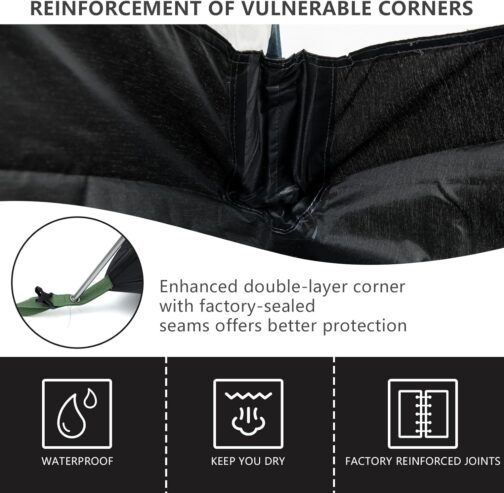 BISINNA Dome Tent 2 People 3-4 Seasons Waterproof & Windproof Ultralight Trekking Tent Compact Pack Size & Flash Assembly for Camping, Hiking, Festival – Bild 4