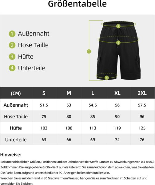 JACKETOWN Men's Cargo Shorts Cotton Bermuda Shorts Men's Summer Casual Trousers Elastic Waist with Pockets – Bild 7