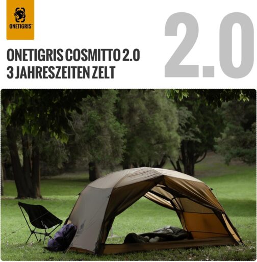 OneTigris COSMITTO 2 Person Backpack Tent - Freestanding Lightweight Waterproof 3 Season Camping Tent for Outdoor Hiking Mountaineering – Bild 9