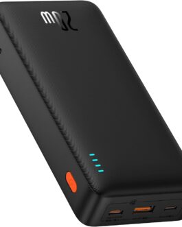 Baseus Powerbank 20000 mAh Power Bank 20 W Fast Charging, External Mobile Phone Batteries with USB C in & Out, PD QC Power Bank USB C for iPhone 16 15 14 13 12 11 Samsung S24 S23 S22 Xiaomi Huawei
