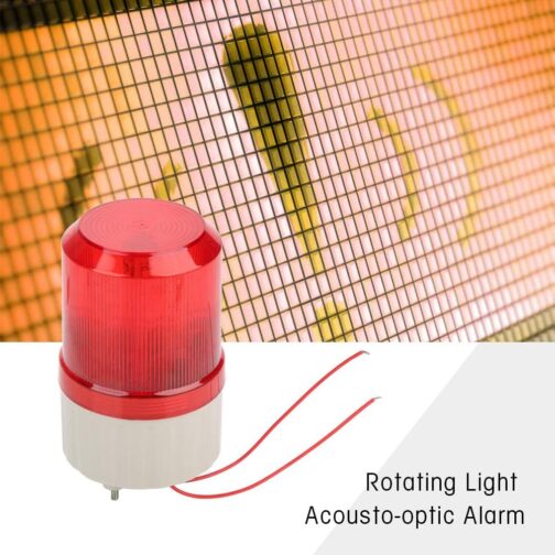220V Outdoor Alarm 220V Red LED Warning Lights Acoustic Siren Rotating Rotating Light Emergency Flash Arm Light Acoustic Optical Alarm System – Bild 7