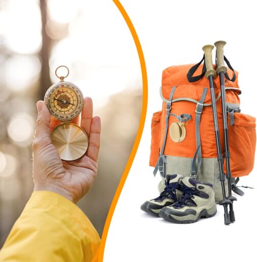 Children's Compass, Outdoor Pocket Compass, Portable Compass, Hiking Compass with Fluorescence, Clamshell Compass, Waterproof Compass for Outdoor Activities, Hiking, Climbing – Bild 7