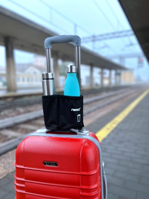 riemot Suitcase Drink Holder for Coffee Drinking Cup Bottle Holder Luggage Cup Holder Additional Bag - Foldable Practical Travel Accessory Accessory for Travellers, Flight Attendants, General – Bild 6