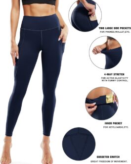 G4Free Leggings für Damen mit Handytasche,Sportleggings für Damen Yogahose Damen Blickdicht Weich Laufhose für Fitness Joggen Yoga
