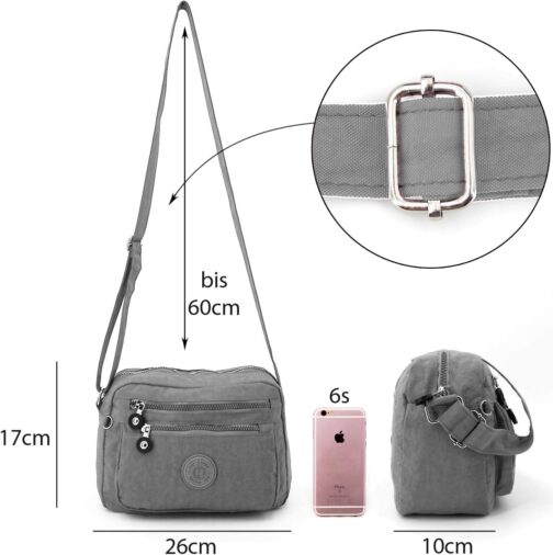 ekavale - Small Shoulder Bag Made Of Water-repellent Nylon - Handbag For Women And Girls - Crossbody Bag - Lightweight Shoulder Bag – Bild 4