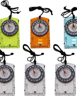 6 Pack Outdoor Compass with Adjustable Declination, Pocket Compass with Magnifying Glass, Ruler, Scale, Multifunctional Pocket Compass for Children, Waterproof Compass for Hiking, Camping and Other