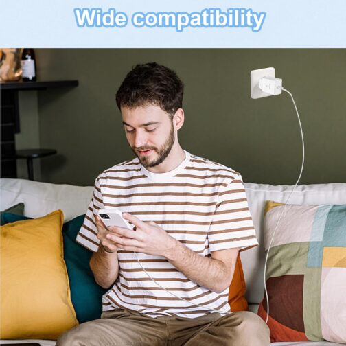 Fast Charger for Samsung 15W Charger, USB C Power Supply PD Charging Adapter Plug for Samsung Galaxy S23 S22 S21 S20 Ultra 5g S10 S9 S8 A54 A53 A34 A14 A13 M53 M13, for iPhone Mobile Phone/iPad/Tablet – Bild 6