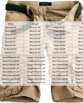 Cargo Shorts, Men’s Short Trousers, Summer Cargo Shorts with Pockets, Large Sizes, Lightweight Bermuda Shorts, Chino Shorts, Hiking Trousers, Men’s Outdoor Trousers