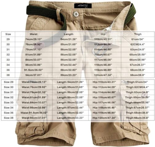 Cargo Shorts, Men's Short Trousers, Summer Cargo Shorts with Pockets, Large Sizes, Lightweight Bermuda Shorts, Chino Shorts, Hiking Trousers, Men's Outdoor Trousers – Bild 2
