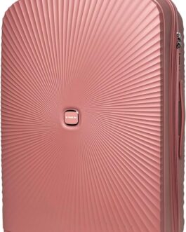 MY TRAVEL BAG Hard Shell Suitcase Trolley Bag Travel Suitcase Polypropylene (Hand Luggage Medium Large Set) 360° Twin Wheels, Pink, Hard shell case with 360° double wheels