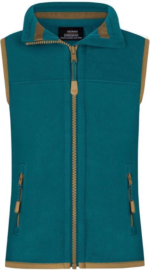 normani Children's Fleece Vest Sleeveless Vest Knitted Vest Breathable Outdoor Top with Stand-Up Collar and Side Pockets – Bild 2
