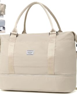 TANTOMI Women’s Travel Bag, Hand Luggage, Sports Bag, 46 x 23 x 32 cm, Hand Luggage Bag, Weekender Bag, Waterproof Travel Bag, Duffle Bag, Training Bag, Clinic Bag, Birth Suitable for Holiday, Camping