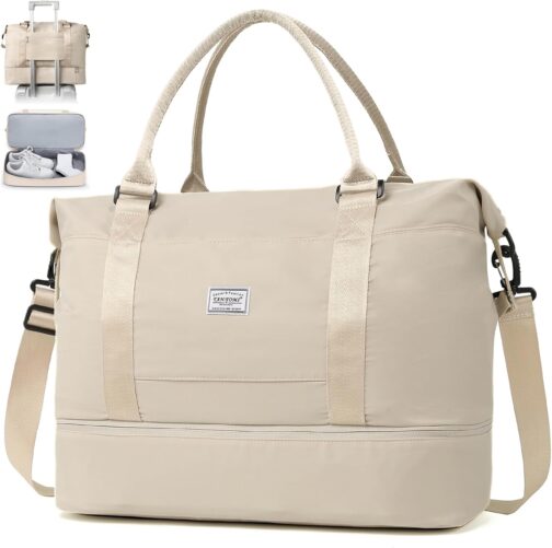 TANTOMI Women's Travel Bag, Hand Luggage, Sports Bag, 46 x 23 x 32 cm, Hand Luggage Bag, Weekender Bag, Waterproof Travel Bag, Duffle Bag, Training Bag, Clinic Bag, Birth Suitable for Holiday, Camping