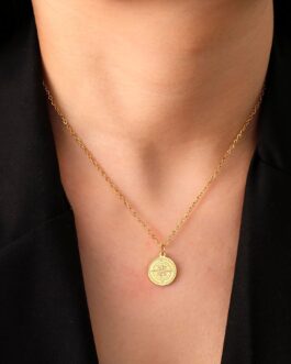 VASSAGO Compass Necklace for Men Women North Star Compass Pendant Necklace Vintage Nautical Graduation Medal Jewellery Amulet for Men