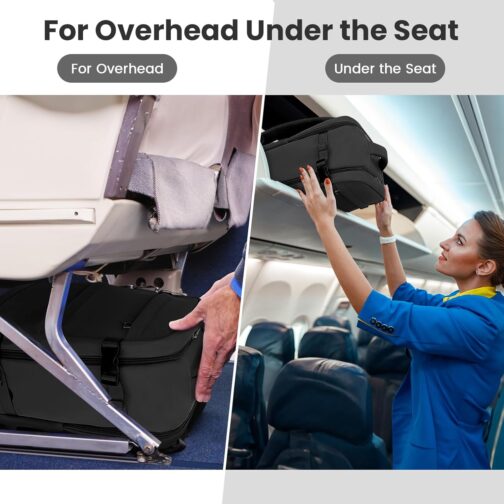 KIRFEIHT Hand Luggage 40 x 20 x 25 for Ryanair - 20L Cabin Bag Backpack Underseat Travel Hand Luggage Backpack, black, Practical: – Bild 4