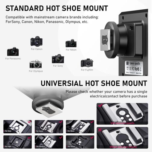 Ulanzi F12 Camera Flash, Camera Speedlite Flash with GN12/CCT 5600K for Canon/Fuji/Sony/Nikon/Panasonic Olympus Pentax and Other SLR Digital Cameras and Digital Cameras with Single Contact Hot Shoe – Bild 2