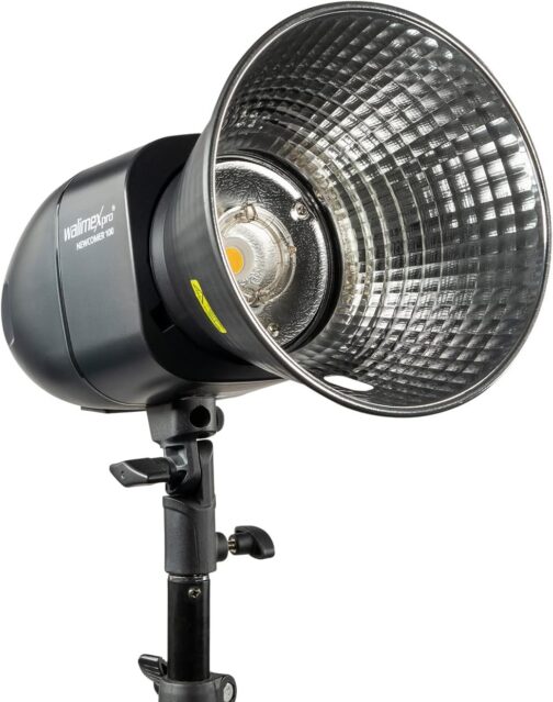 Walimex pro Newcomer 100 II Studio Flash, LED Studio Light with Radio, Studio Lamp with High Light Output, Studio Flash with Overheating Protection, Ideal for Photo Studio