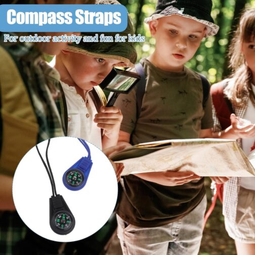 Pack of 12 Multicolour Mini Survival Compass, Mini Compass, Compass Keychain, Pendant Compass, Pocket Compass, Gifts, Outdoor Compass, Camping, Hiking – Bild 4