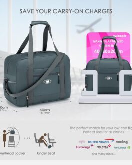 SPAHER Travel Bag Foldable Cabin Airplane Luggage Cabin 40x30x20cm Wizzair Vueling Volotea Waterproof Weekend Bag Women Men Luggage Portable Bag Organizer 25L