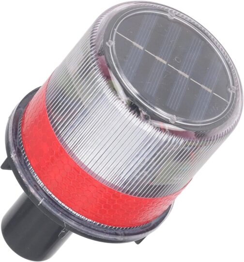 Asixxsix Solar Strobe Warning Light, 0.3W Beacon Light, Waterproof Beacon Flash Light, 360 Degree Flashing Barricade Light, Safety Flashing Light for Construction, Traffic, Crane Tower – Bild 9