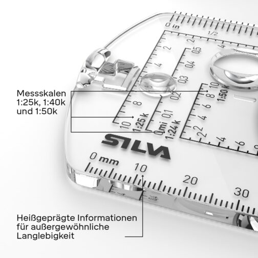 Silva Outdoor Compass - Mirror Compass Terra Expedition S - Made from Recycled Materials - Bearing Compass for Long Distances - Marching Compass - Scale 1:24k, 1:25k, 1:50k - Military Compass – Bild 3